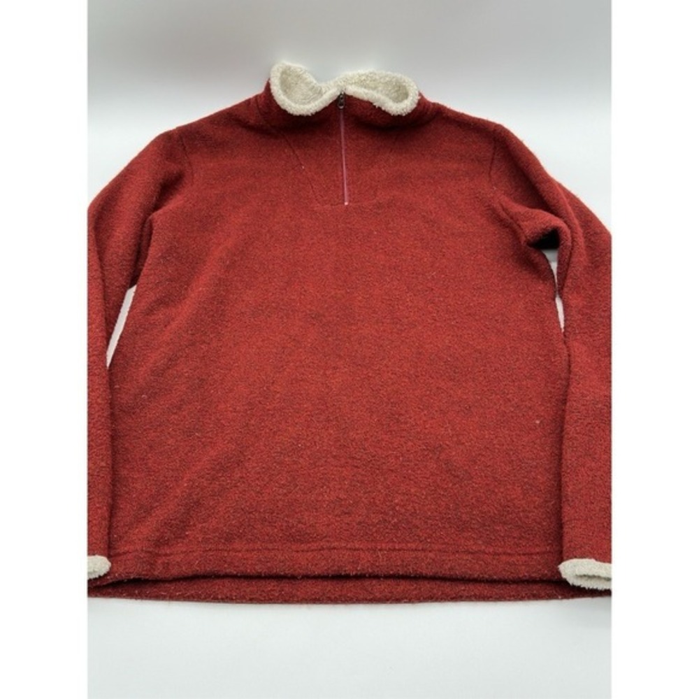 KUHL Women's Red Sherpa Lined Quarter Zip Pullover Sweater Size M‎